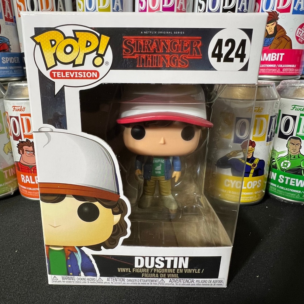 Funko Pop Stranger Things Dustin 424 Vinyl Figure Television Collectible